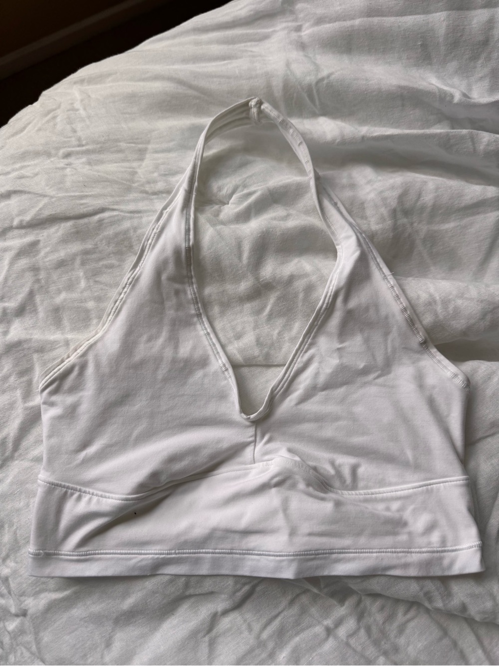 Pink White Halter Bralette - Comfortable Everyday Support